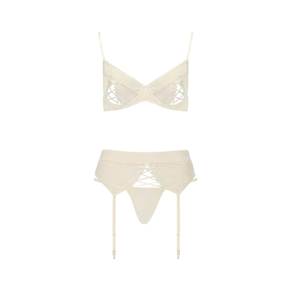 Bianca kanten bruidslingerie – ecru