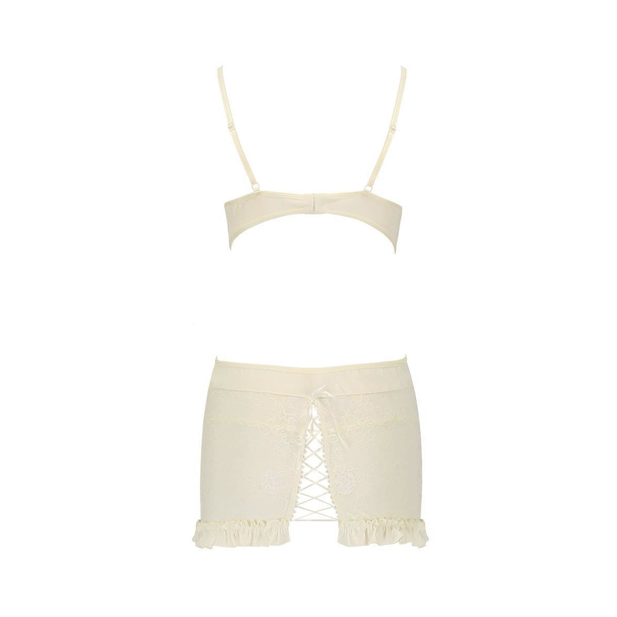 Bianca babydoll met beugels – ecru van Dare2Live – ecru