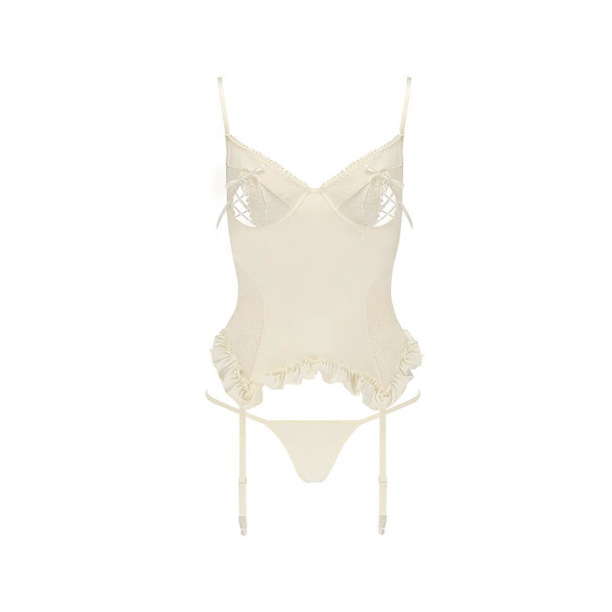 AV Bianca corset & thong ecru