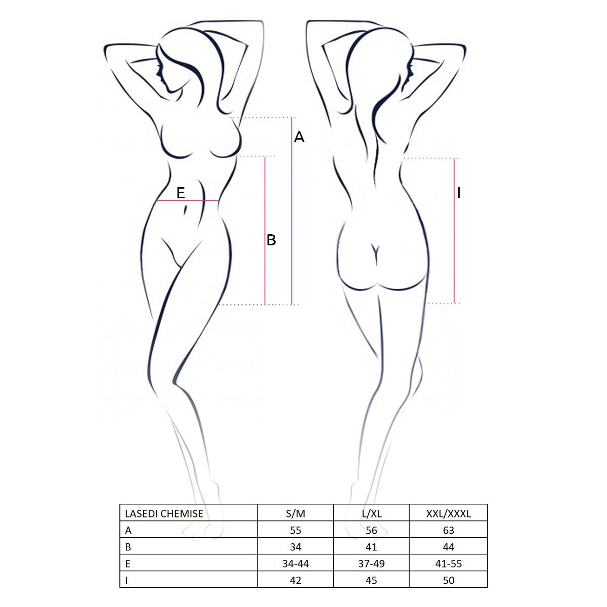 Lasedi babydoll – zwart