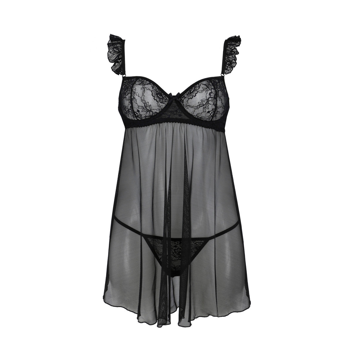 AV Milagros chemise & thong black