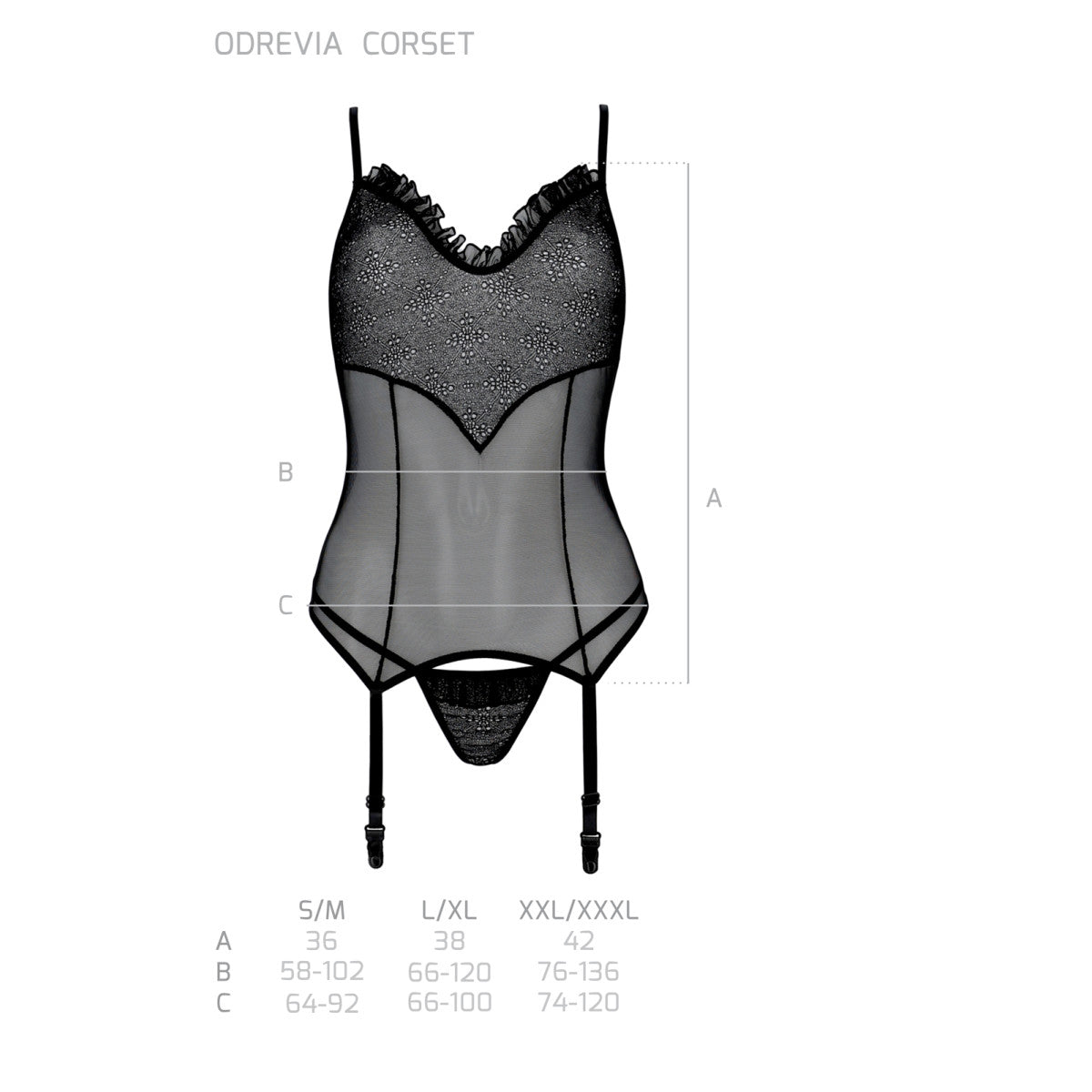 AV Odrevia corset & thong black