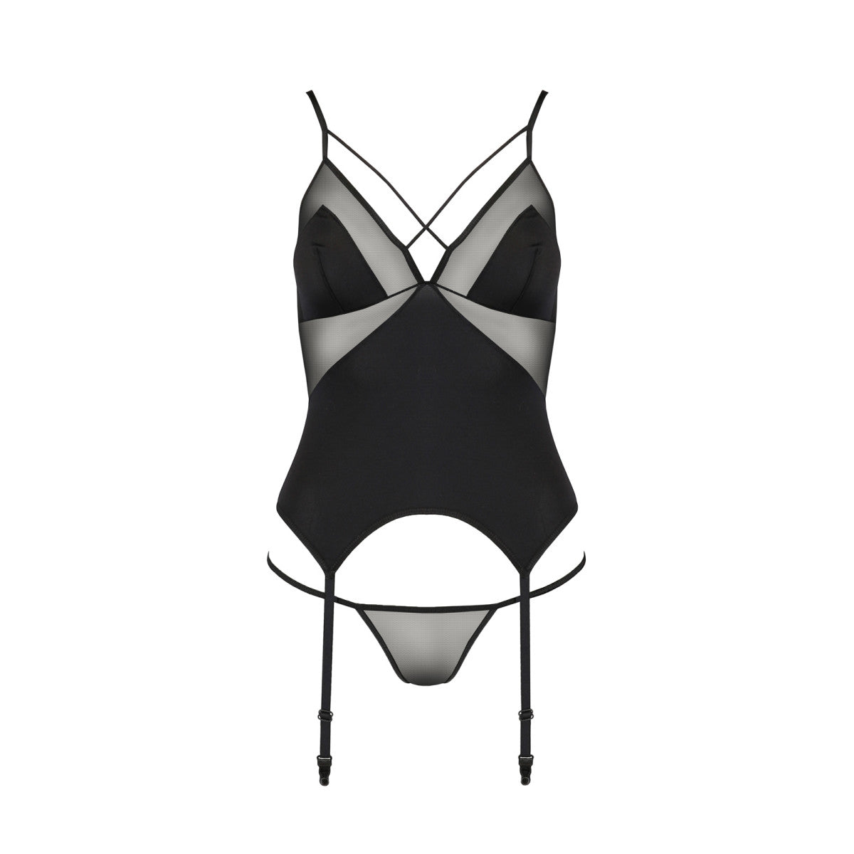 AV Quella corset & thong black