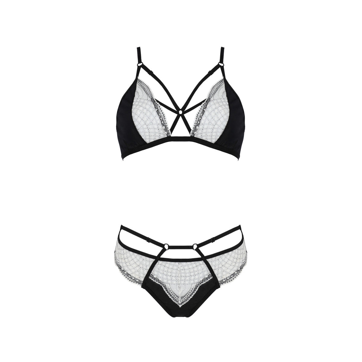 Sagaya lingerieset 2-delig – zwart-wit van Dare2Live – zwart-wit