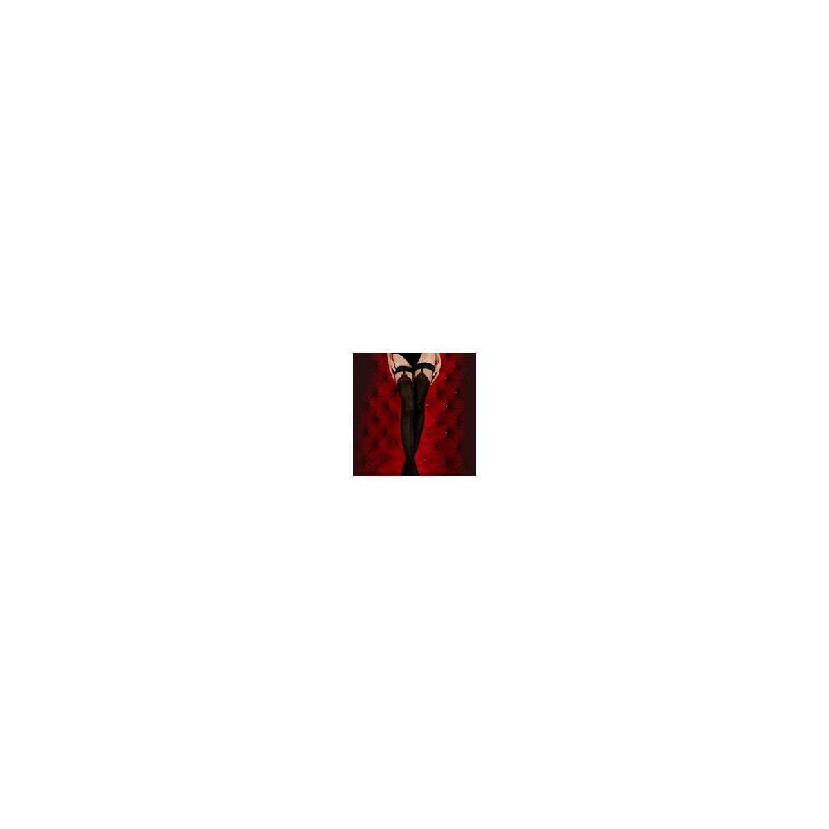 345 hold-up kousen – zwart-rood