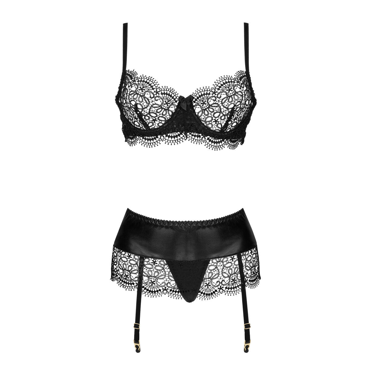 Adelia kanten bh-set – zwart