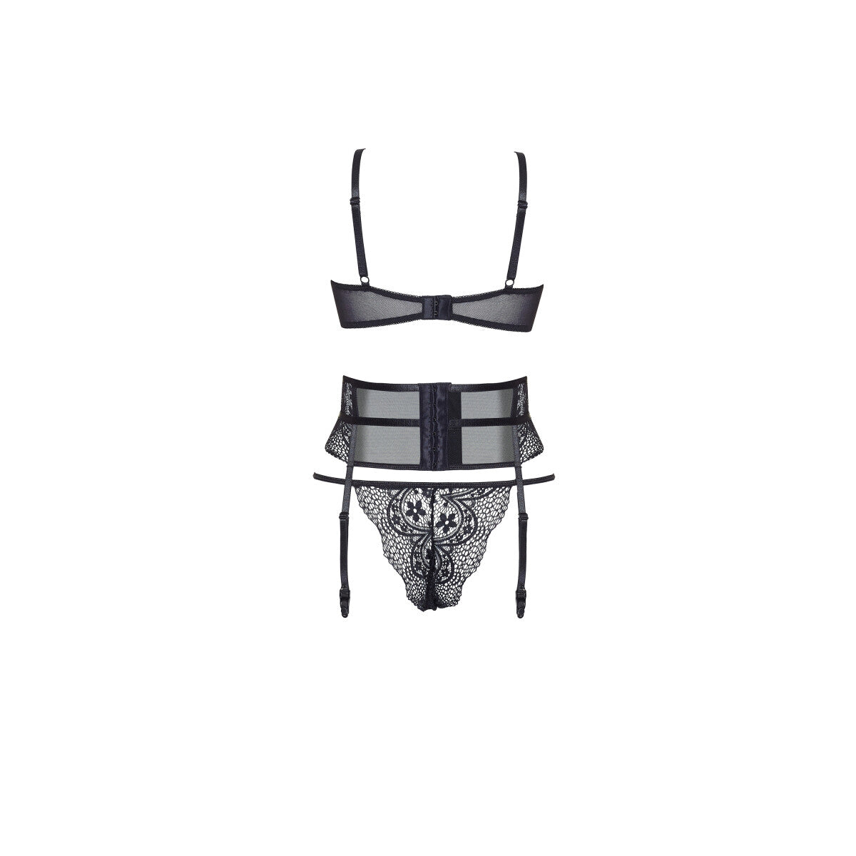 Chiara lingerieset met beugels – zwart