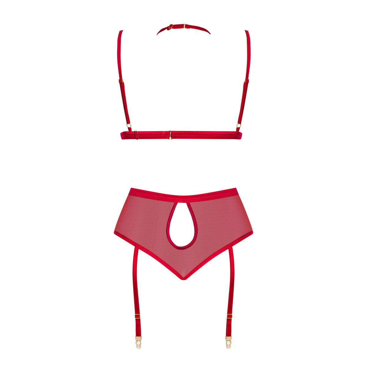 Cristalyn kanten lingerieset – kersenrood van Dare2Live – kersenrood