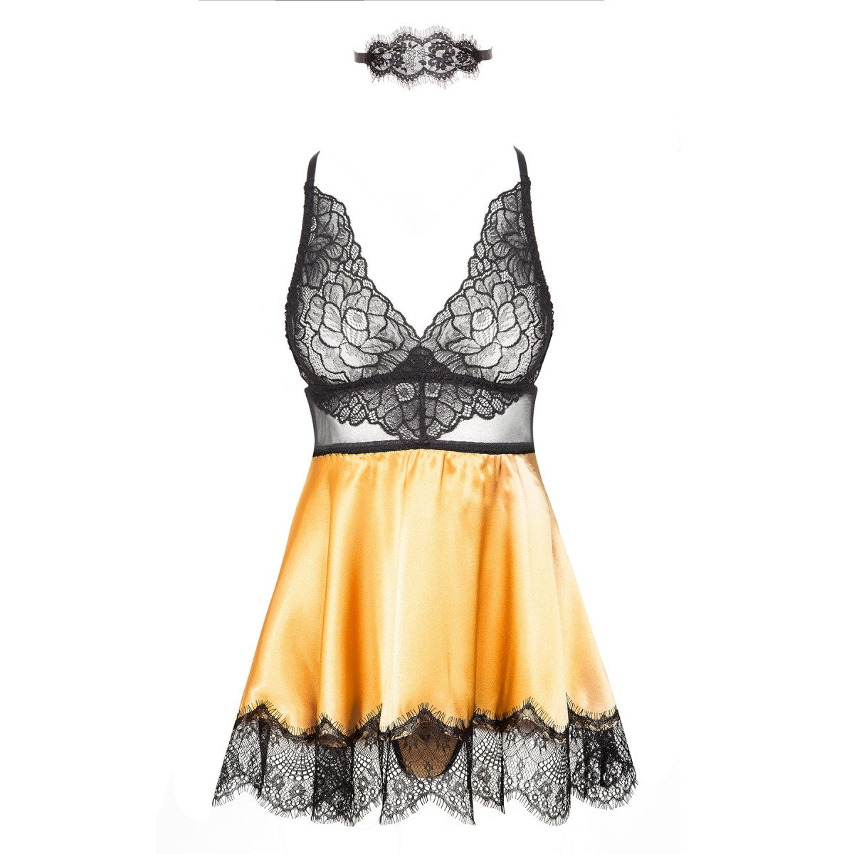 Eve kanten babydoll – goud