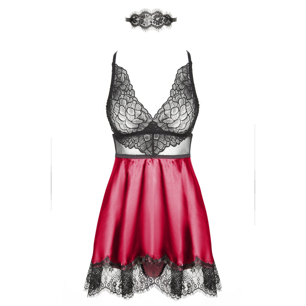 Eve kanten babydoll – paars