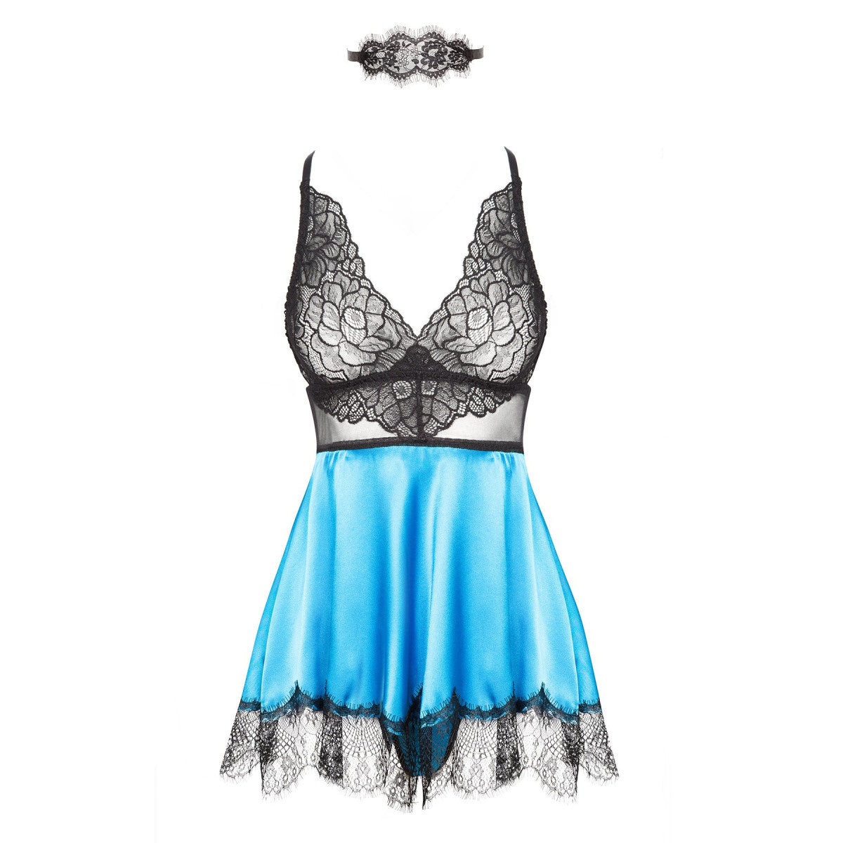 Eve kanten babydoll – turquoise