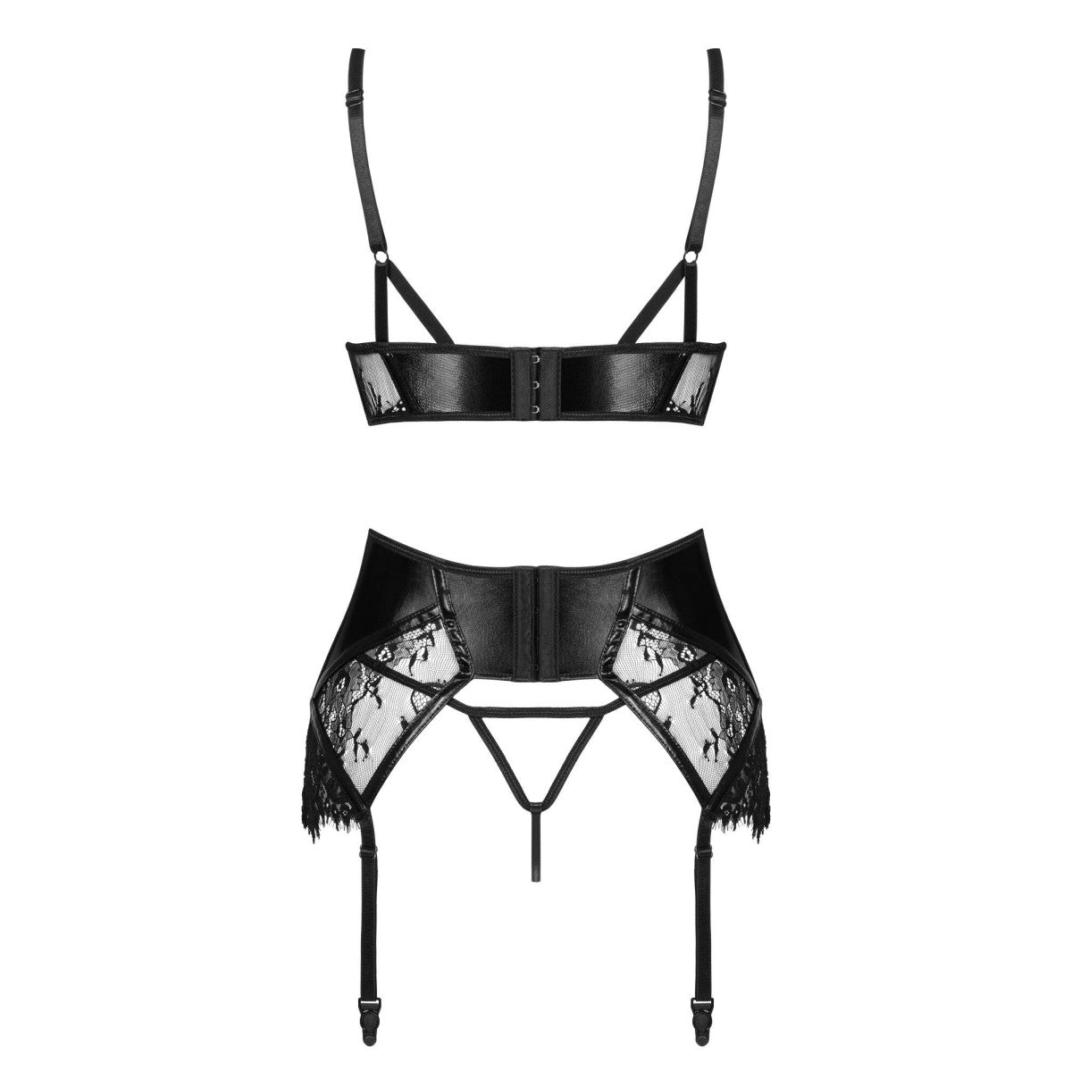 Leonela lingerieset met beugels – zwart