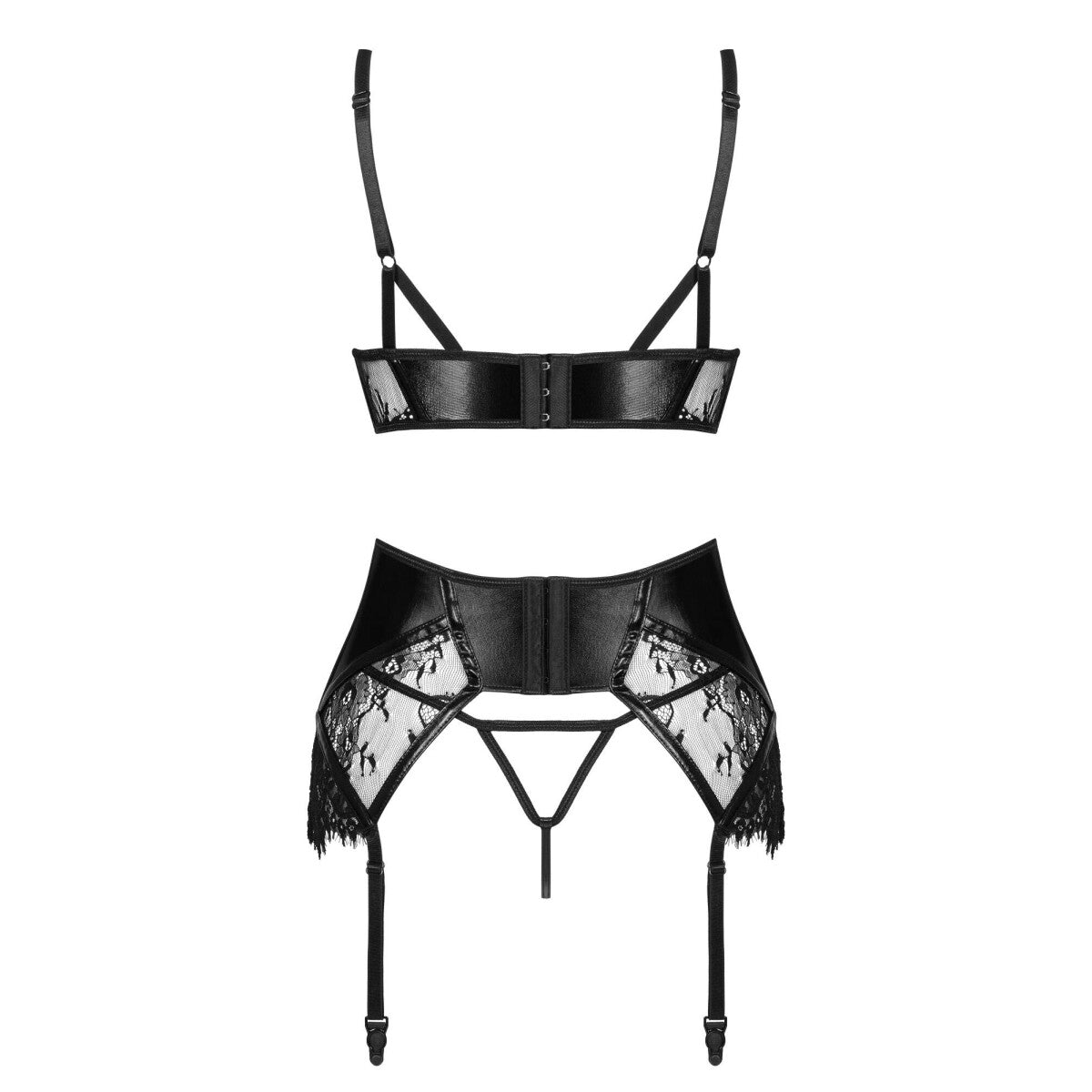Leonela lingerieset met beugels – zwart
