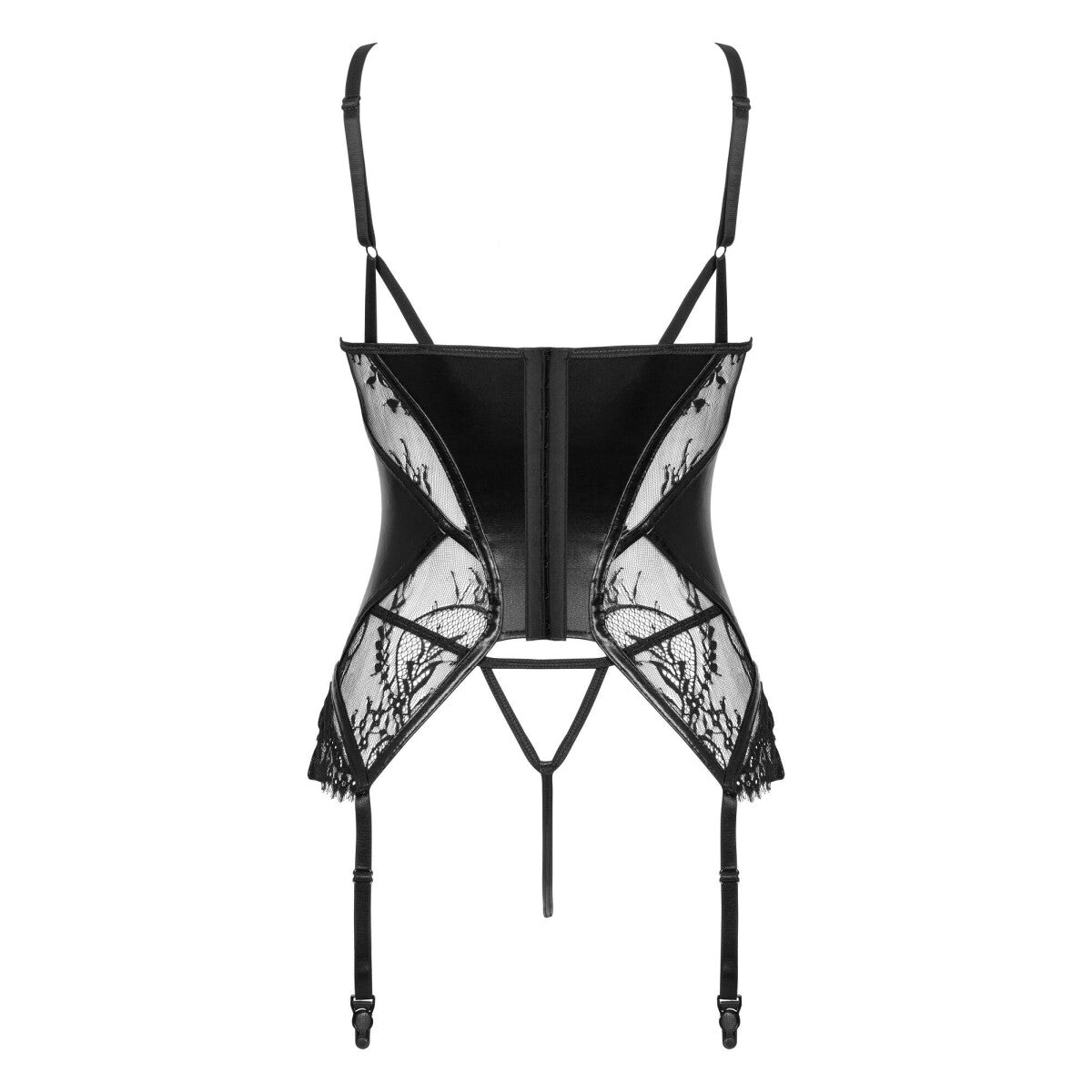 Bn leonela corset & thong black - Beauty Night Fashion