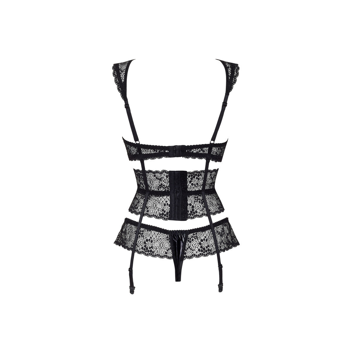 Lilie lingerieset 3-delig – zwart