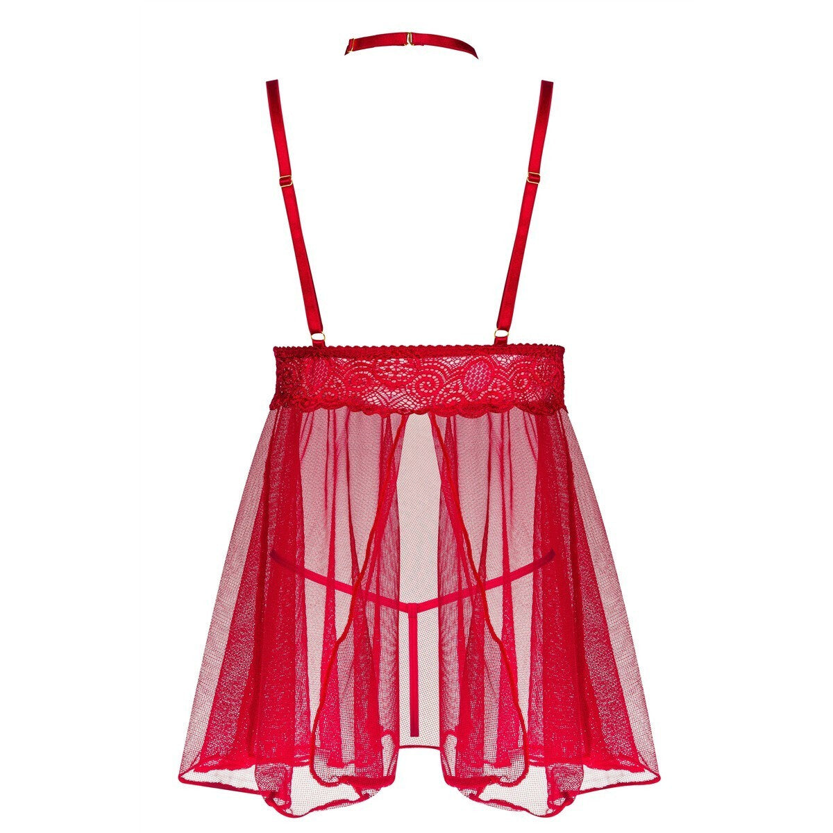 Milana kanten babydoll – kersenrood