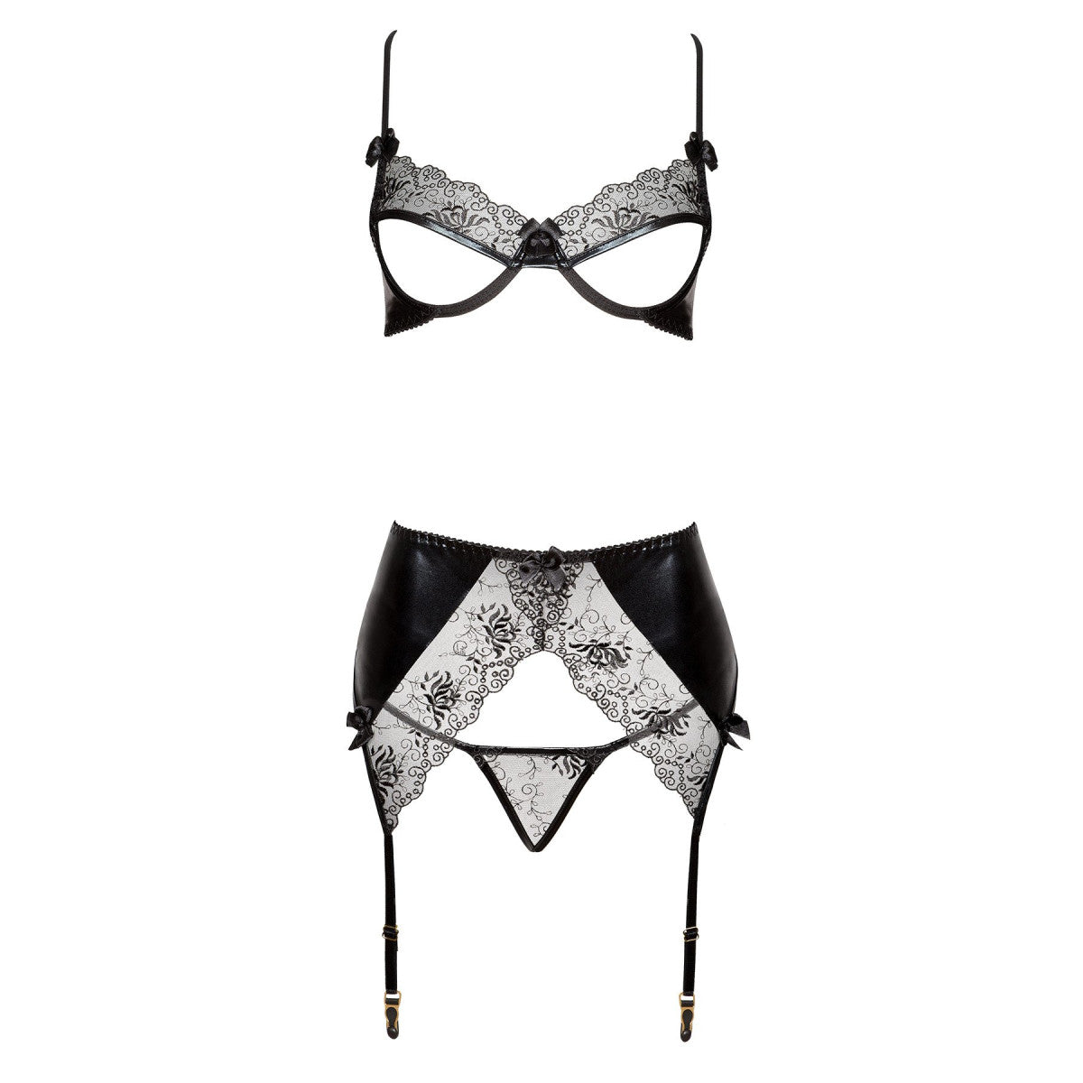 Narine lingerieset 3-delig – zwart