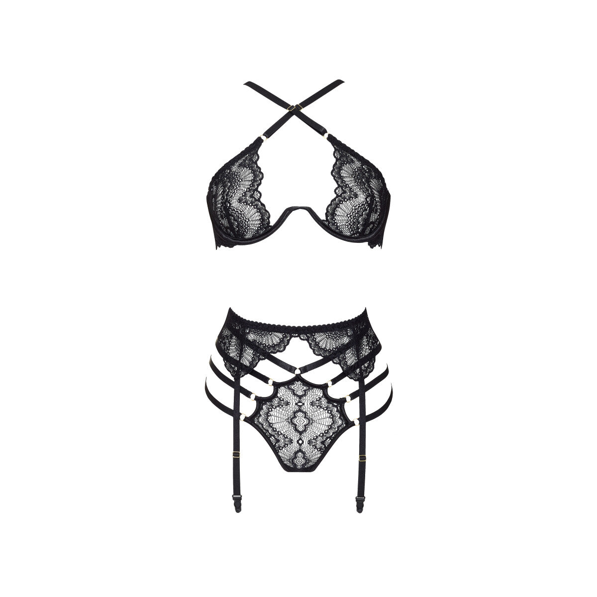 Natasha kanten lingerieset – zwart