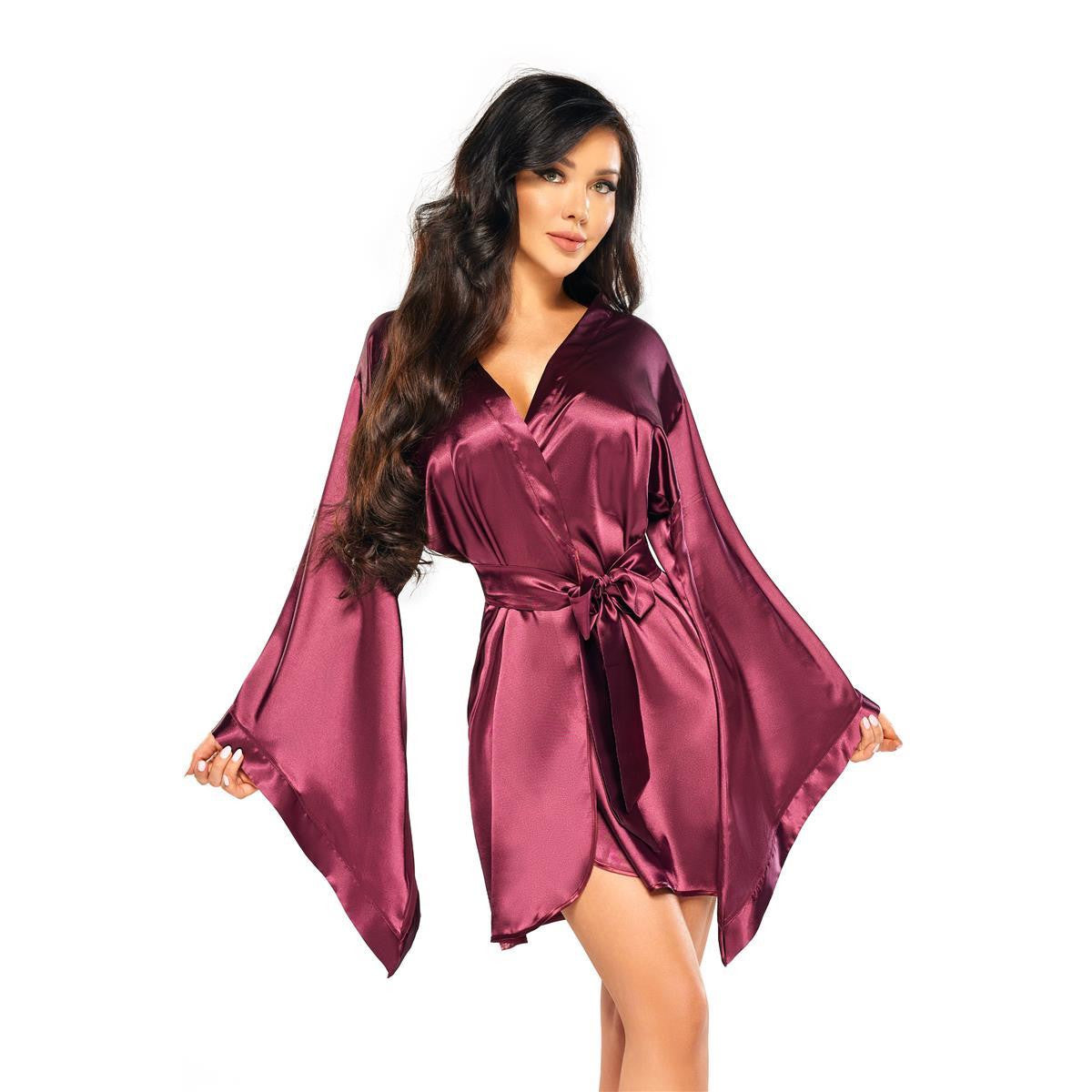 BN Samria peignoir & thong burgunder