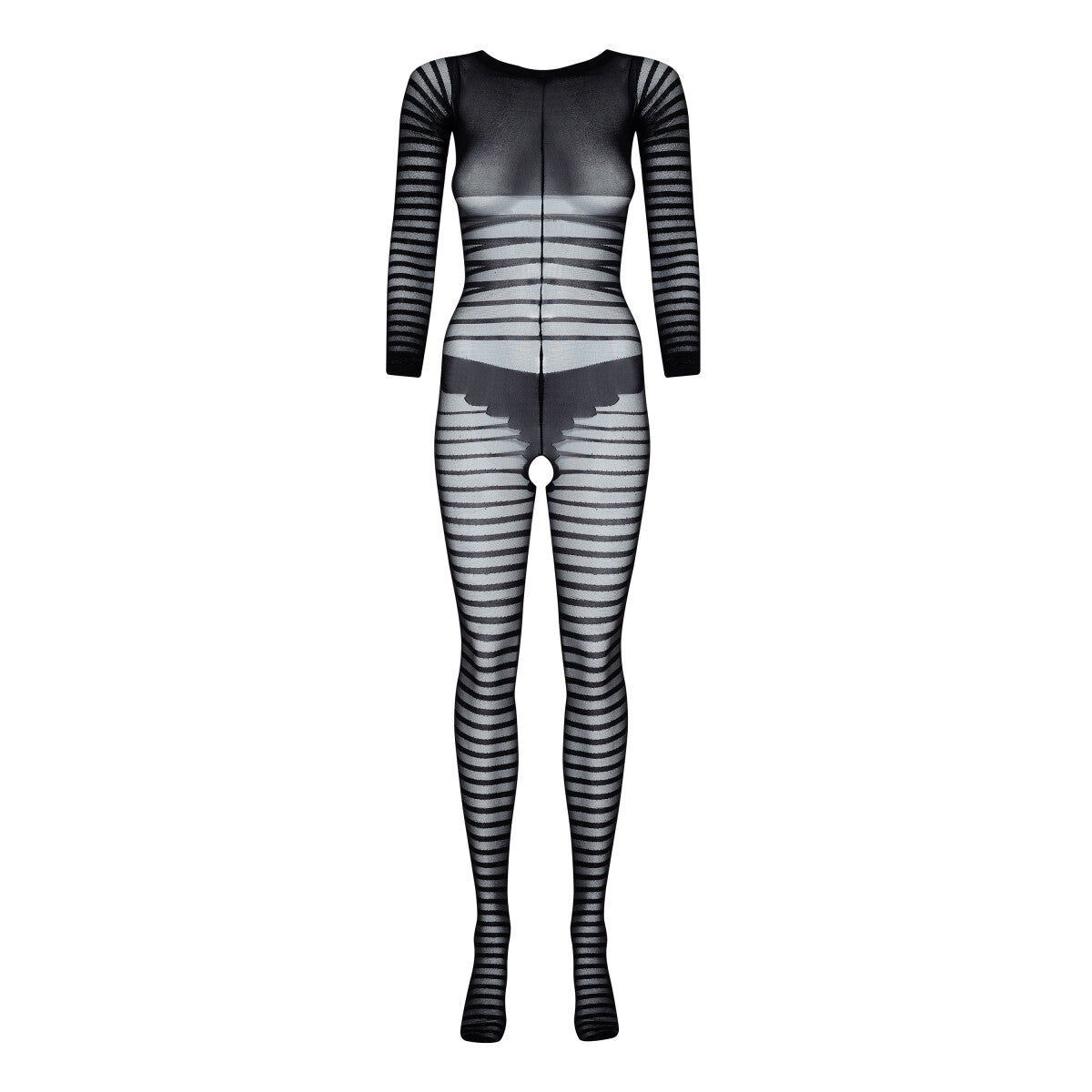 Ximena bodystocking met open kruis – zwart