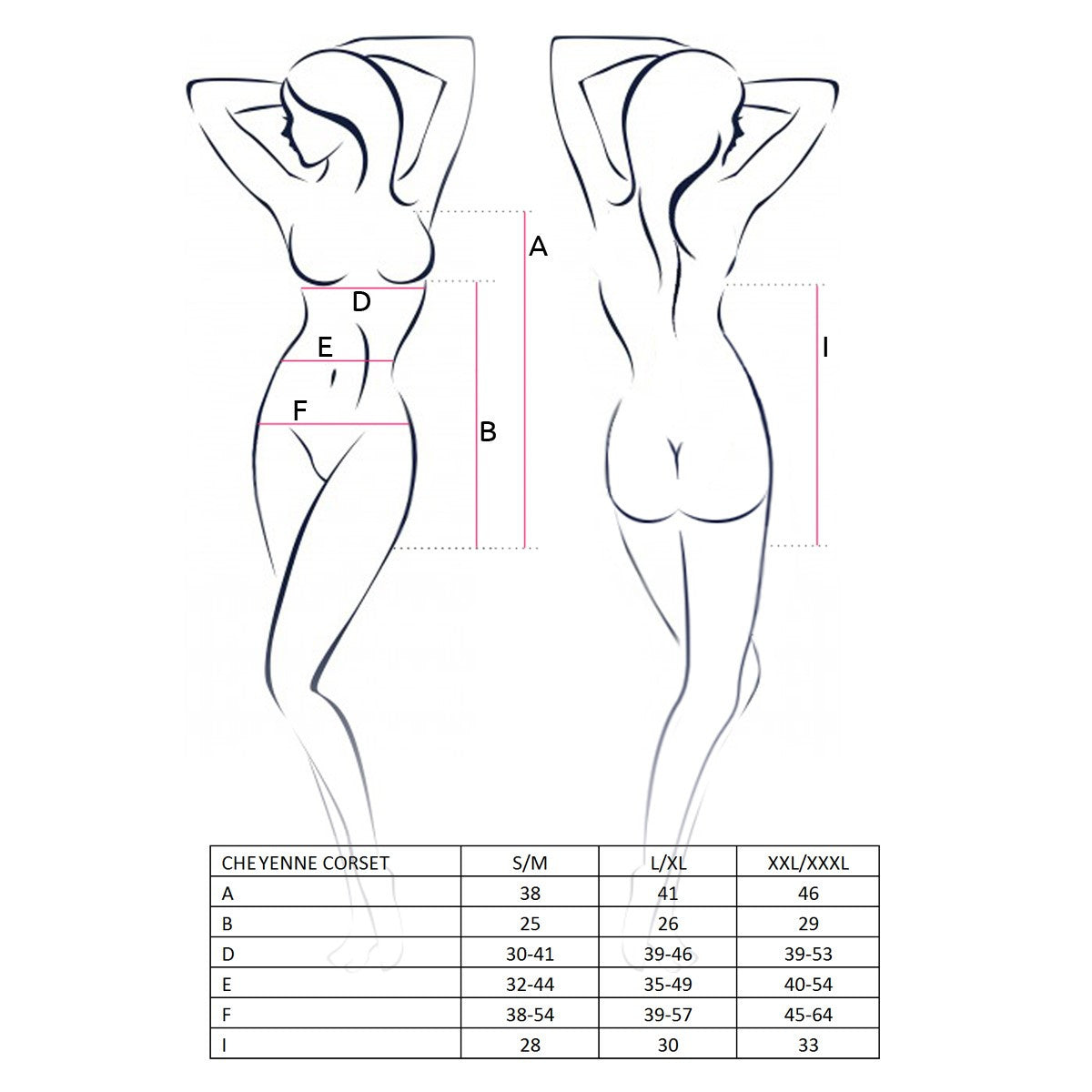 Ca cheyenne corset zwart - Casmir