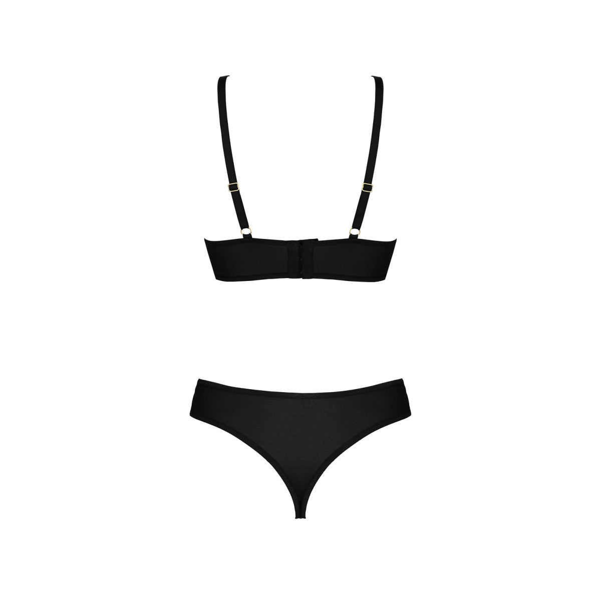 Dagia kanten slip – zwart-blauw