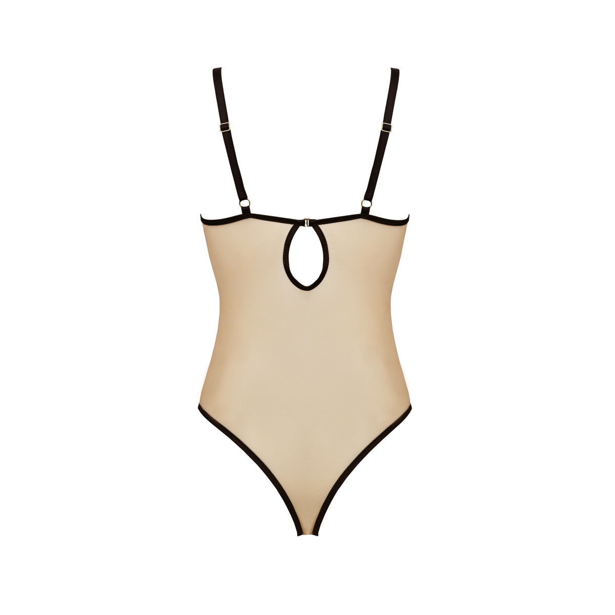 Daisy body met beugels – zwart-beige – detail 5