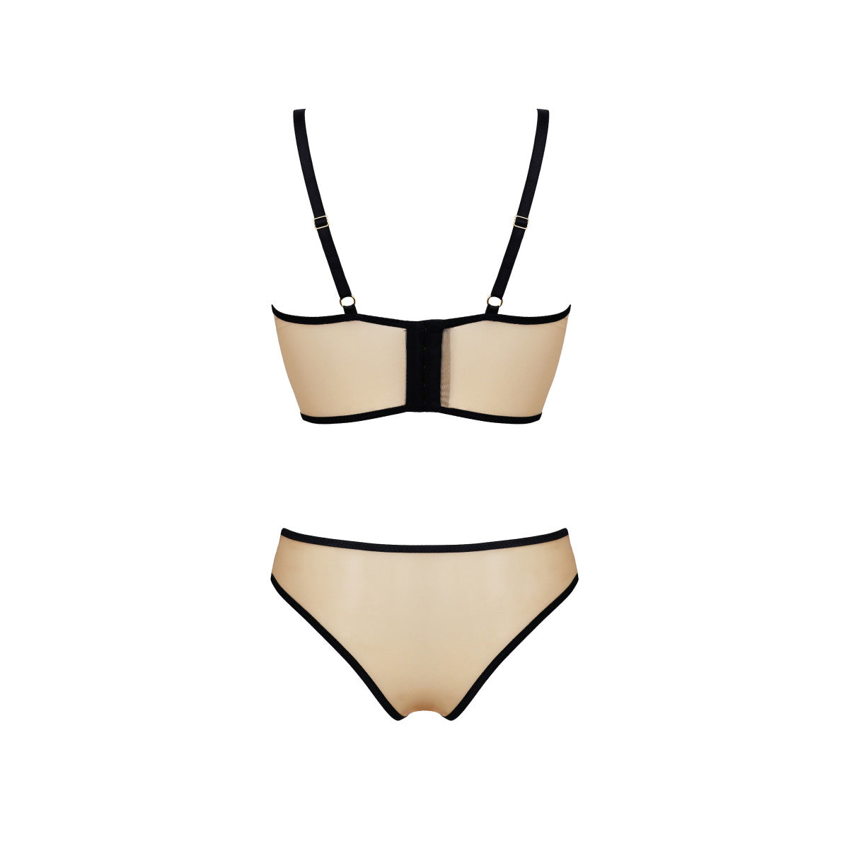 Denerys bustier 2-delig – beige-zwart