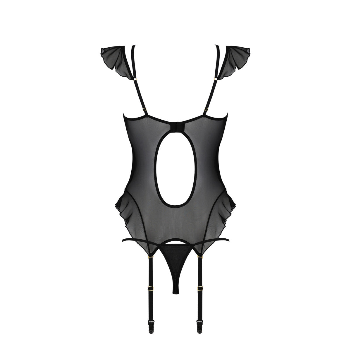CA Kitasana korset &amp; string zwart-paars