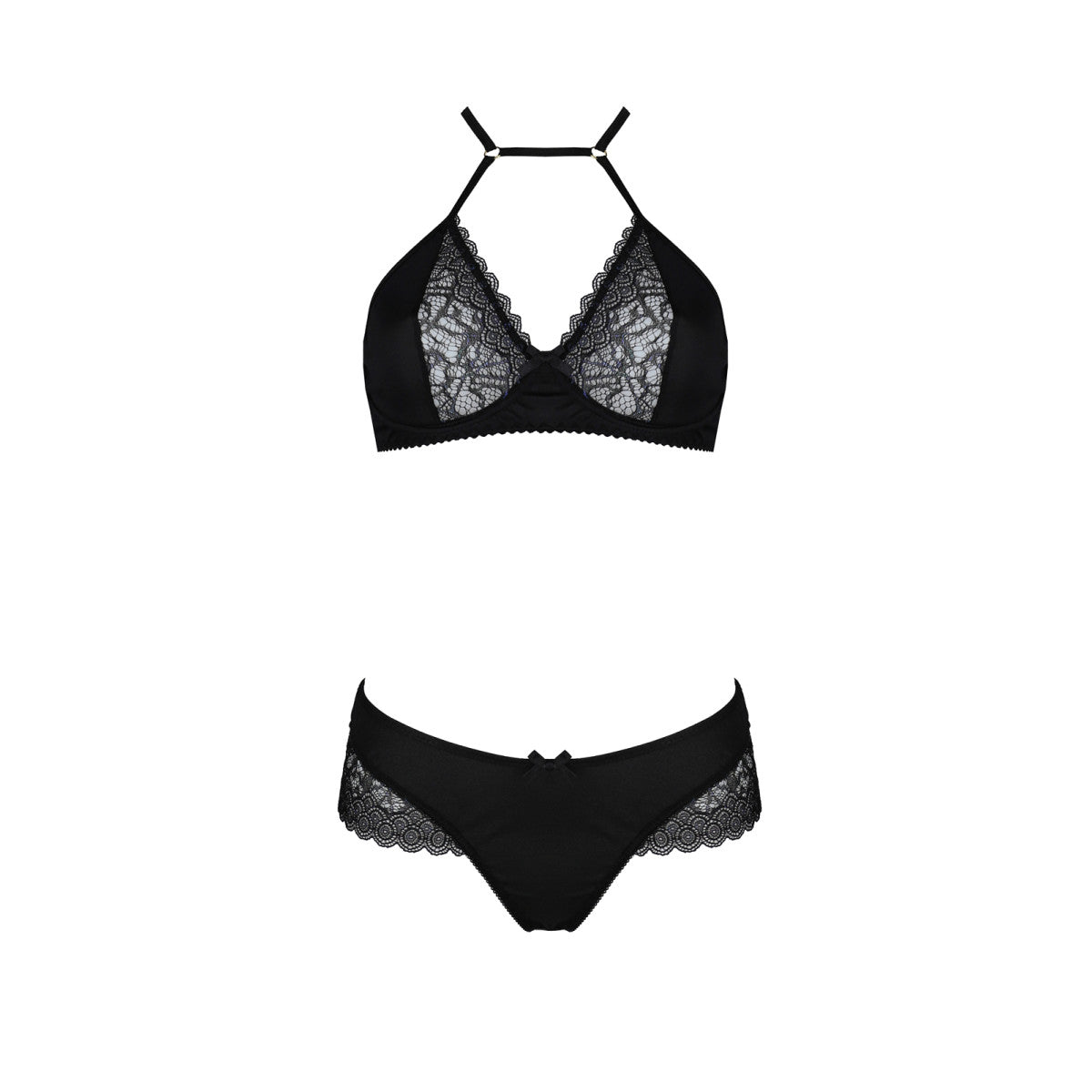 Kitsana bh-set met beugels – zwart-paars