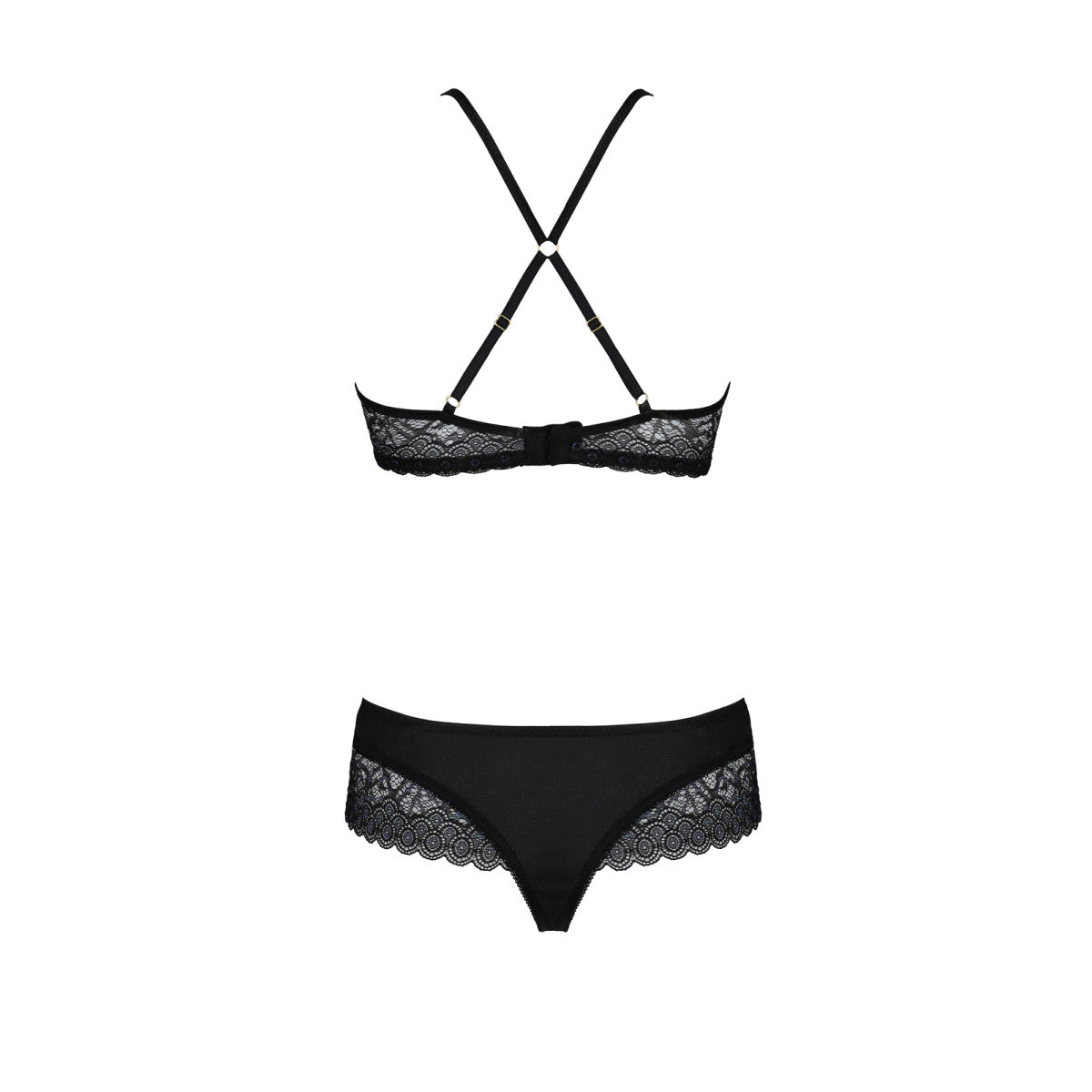 Kitsana bh-set met beugels – zwart-paars