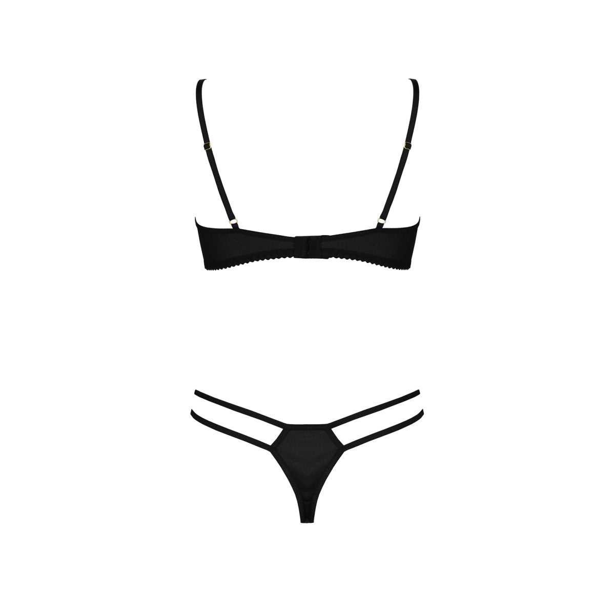 Lili bh-set met beugels – zwart-paars – detail 3