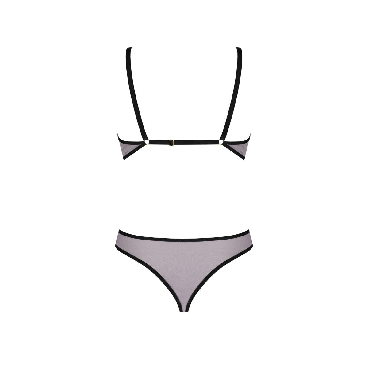 Megumi kanten bh-set – zwart-paars – detail 3