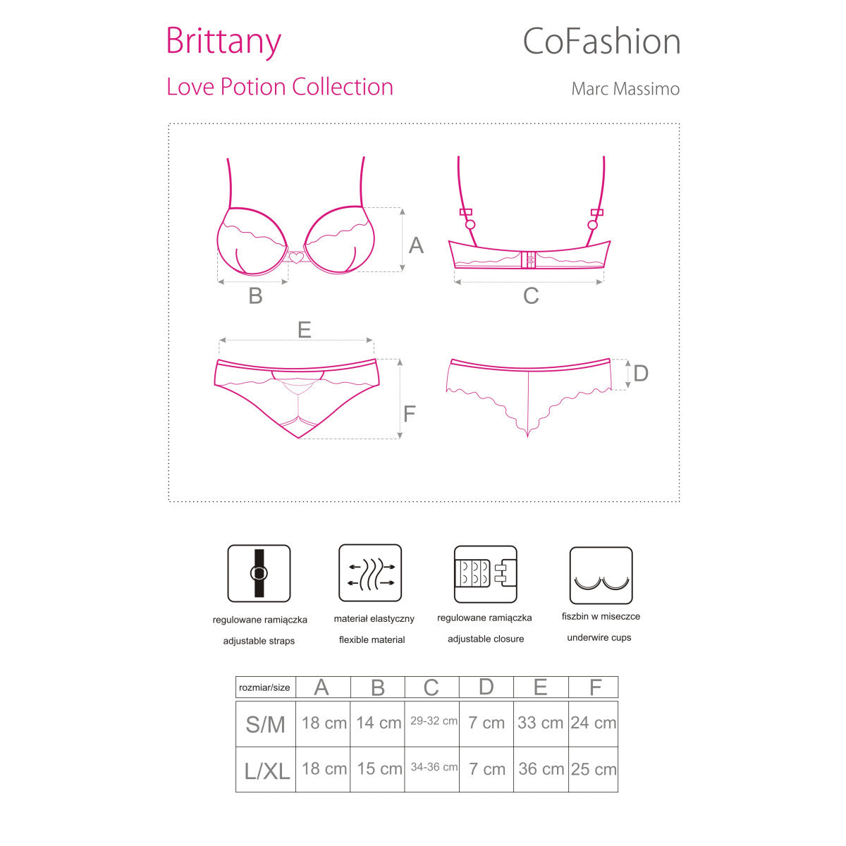Brittany kanten bh-set – zwart – detail 2