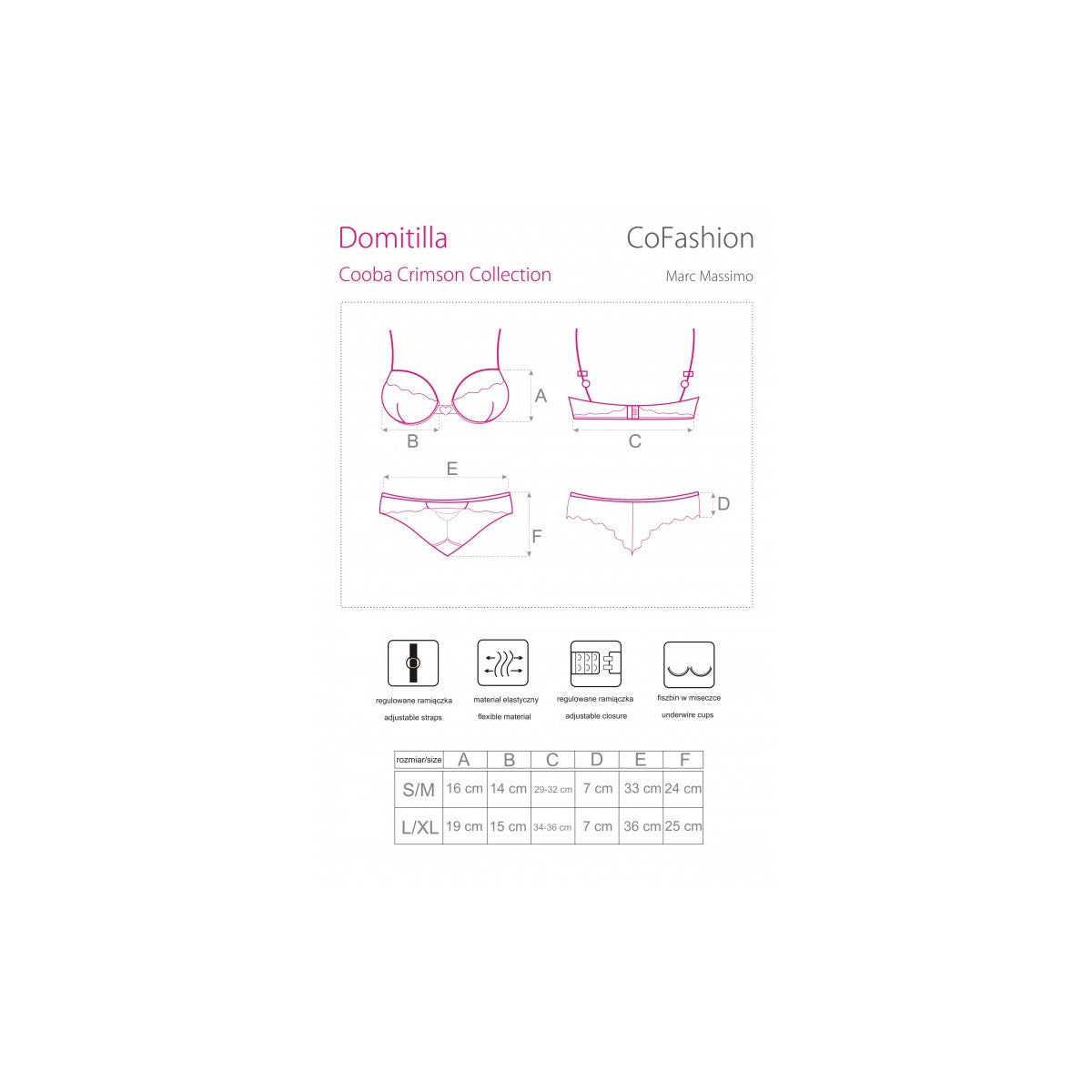 Domitilla kanten bh-set – rood
