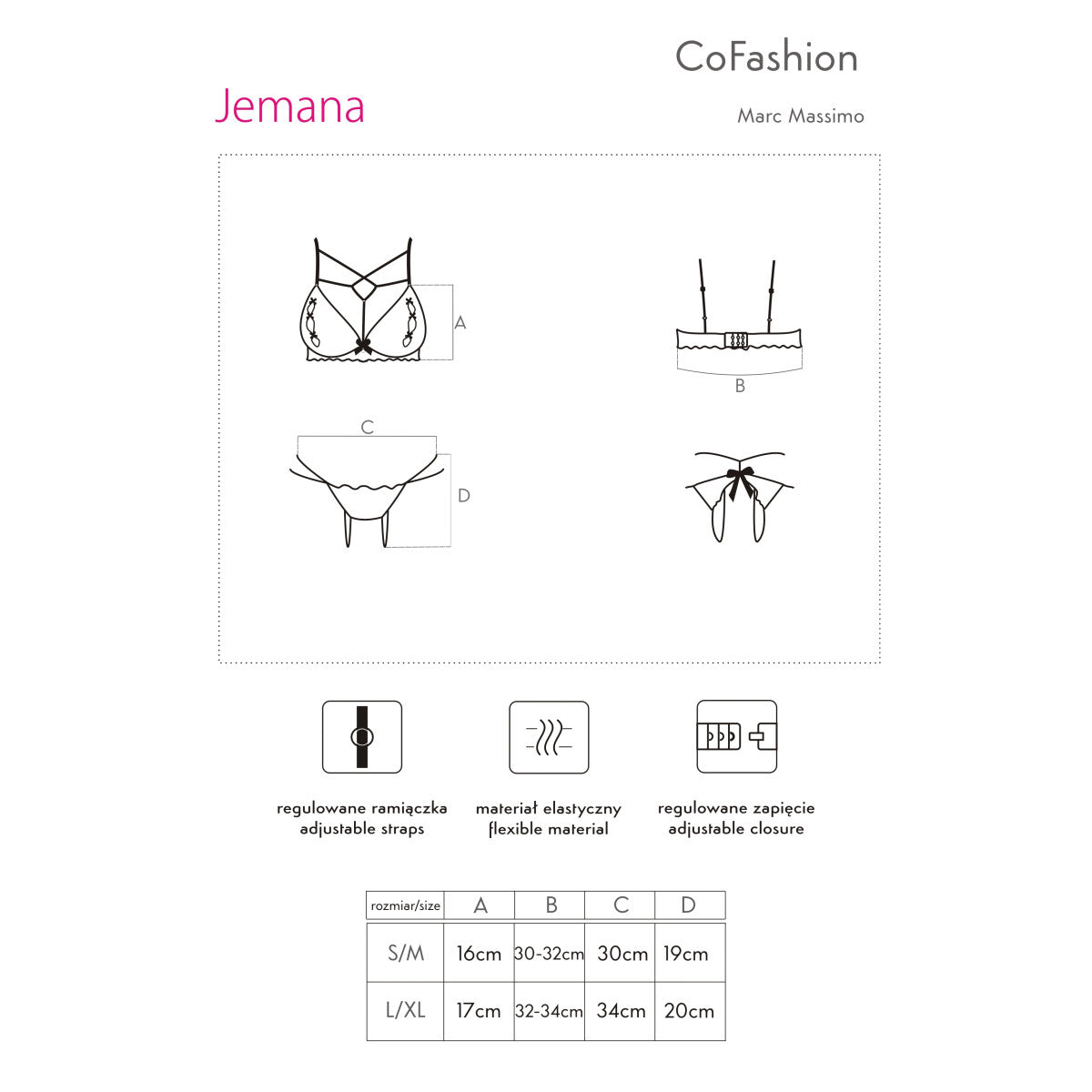 Jemana bh-set – zwart