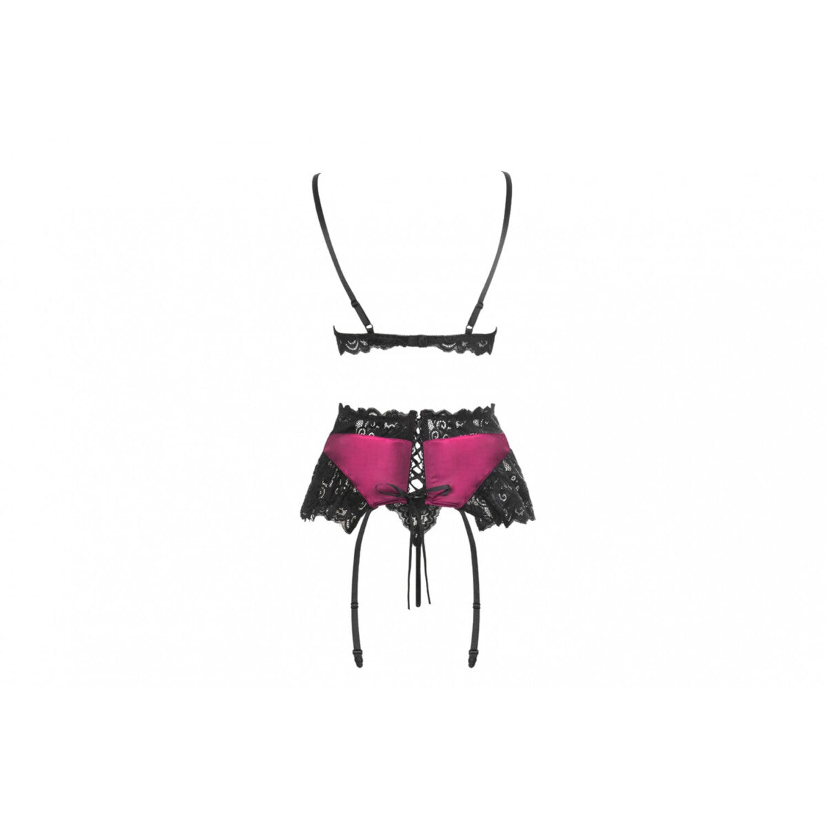Lc randy 3pcs set burgunder-black - CoFashion Lingerie