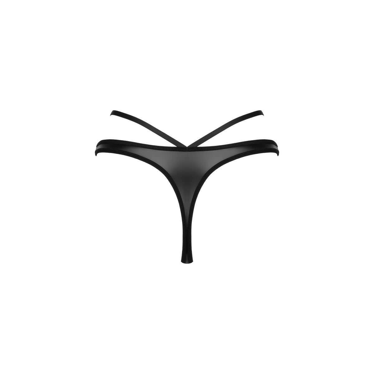 Blackelia string wetlook – zwart