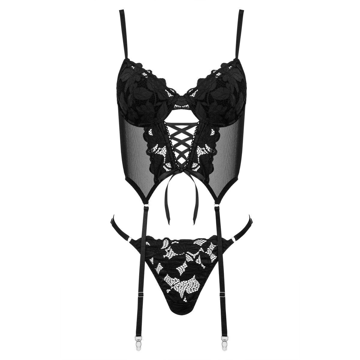 KO CO103 corset & thong black