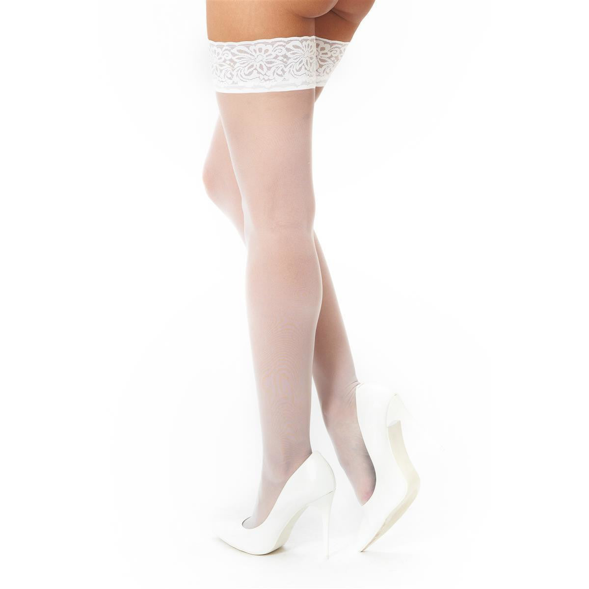 Ko h012 hold ups white 15den - Kotek