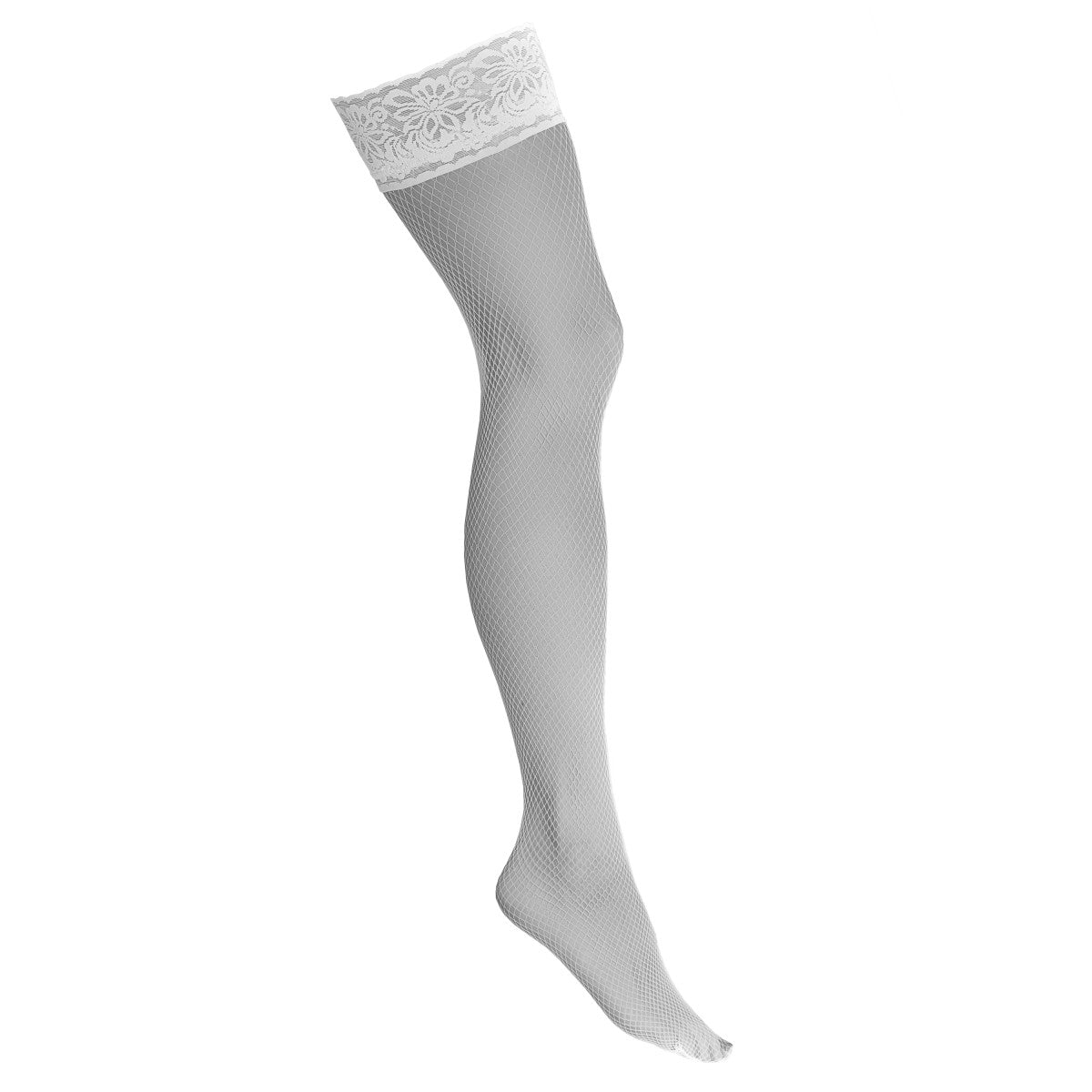 KO H019 fishnet hold ups white