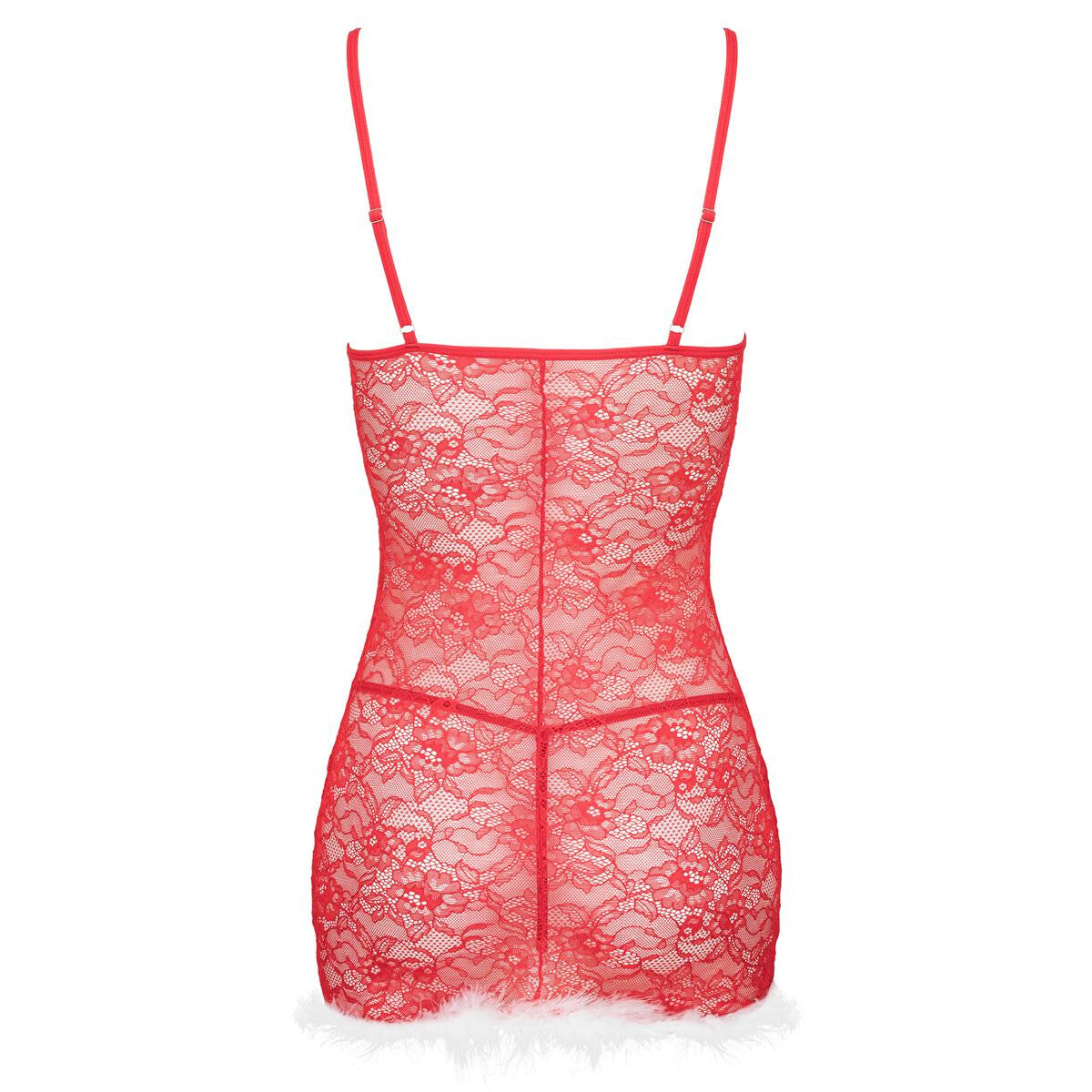 Ko kristinella babydoll & thong red-white - Kotek