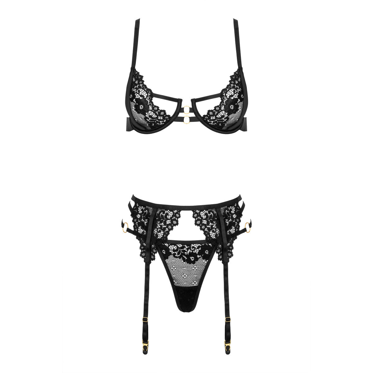 Lacina kanten lingerieset – zwart