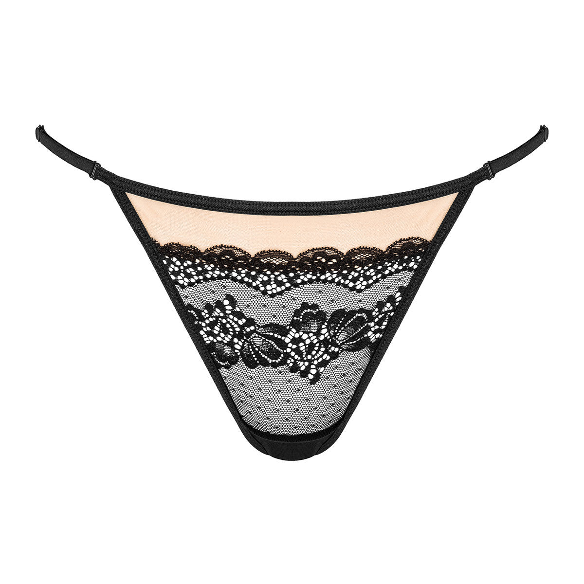 ST001 string – zwart-beige