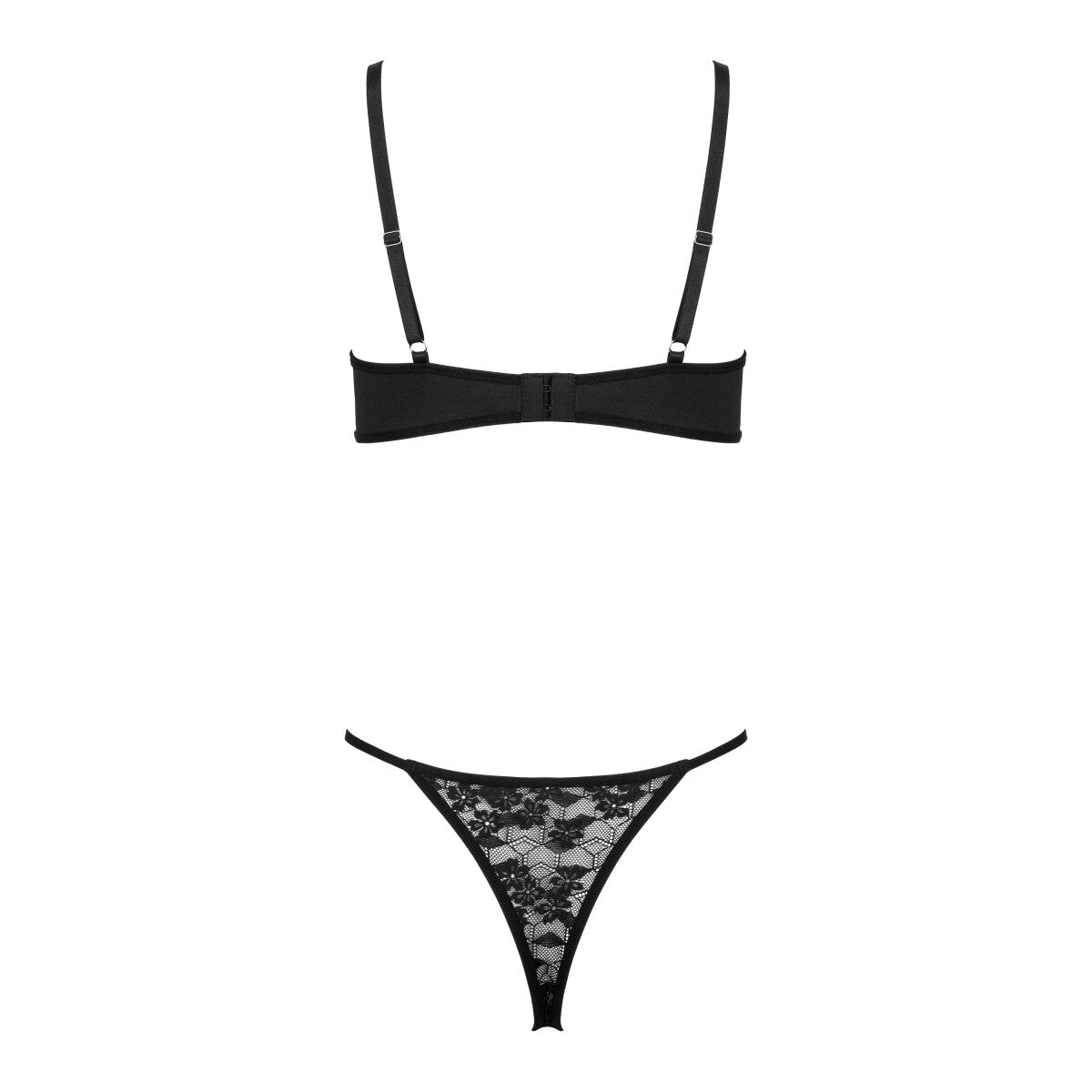 TP107 kanten bh-set – zwart