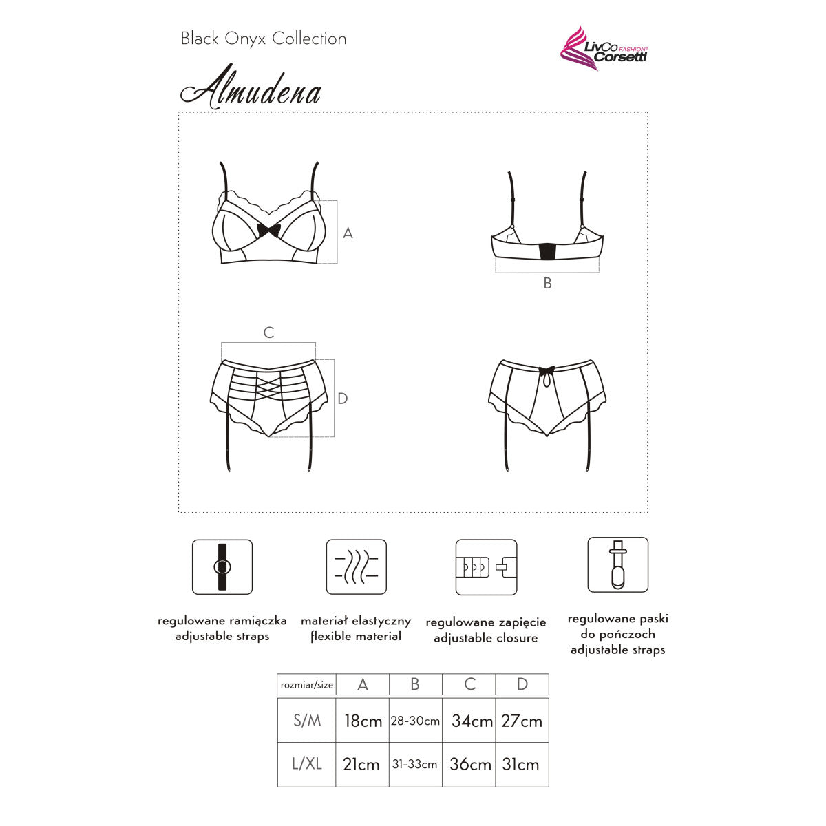 LC Almudena 2pcs set black