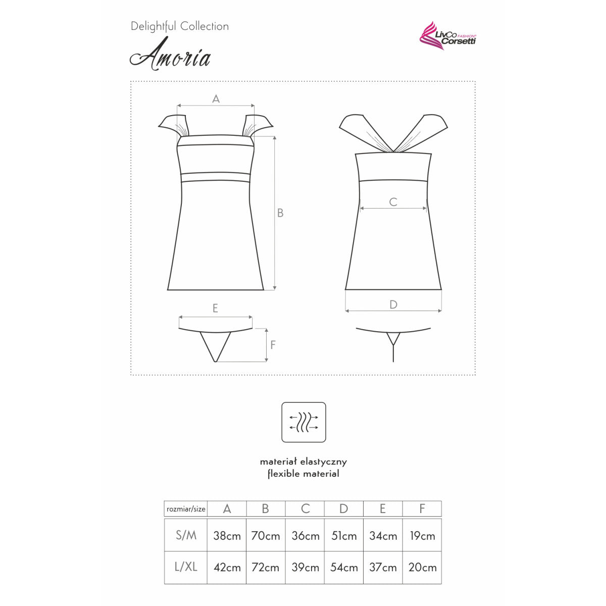 LC Amoria chemise black