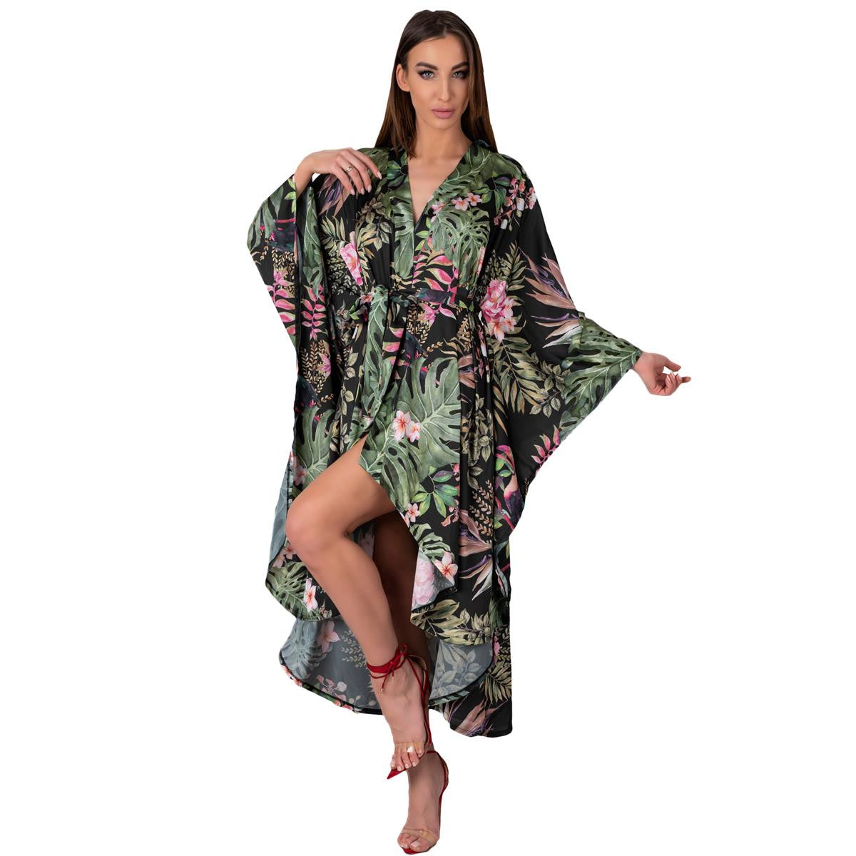 Atenna kimono – zwart-groen – zwart-groen van LivCo Corsetti Fashion