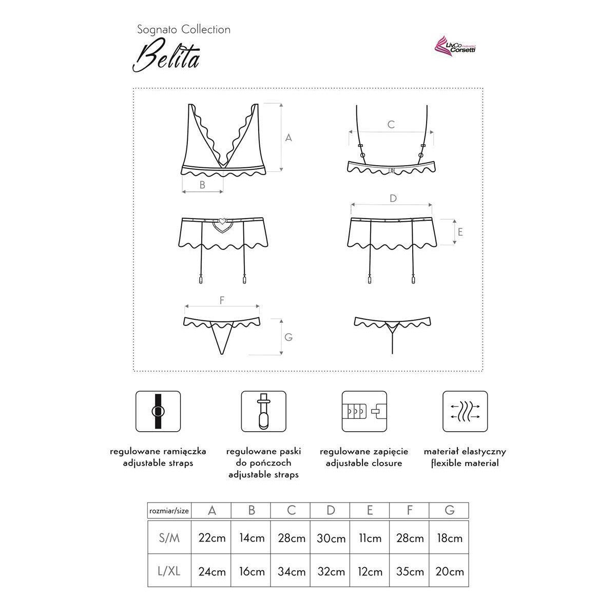 LC Belita 3-delige set zwart