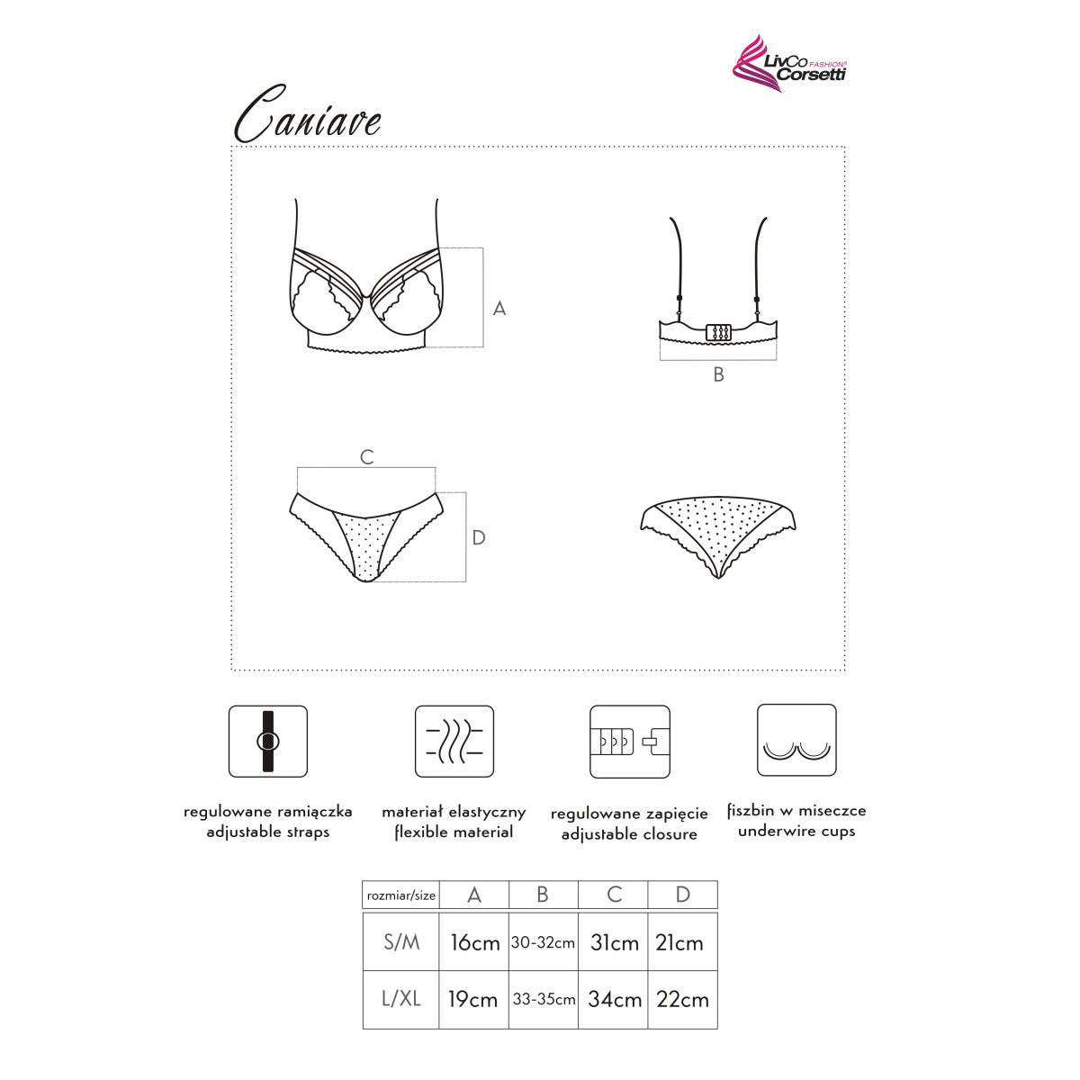 Canivae kanten bh-set – zwart – detail 4
